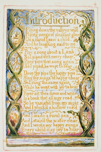 Einführung in Songs of Experience: Platte 30 aus Songs of Innocence and of Experience (Kopie AA) c.1815-26 von William Blake